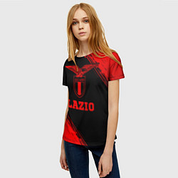 Футболка женская Lazio - red gradient, цвет: 3D-принт — фото 2