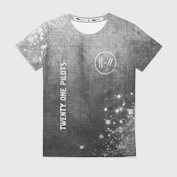 Футболка женская Twenty One Pilots - grey gradient вертикально, цвет: 3D-принт