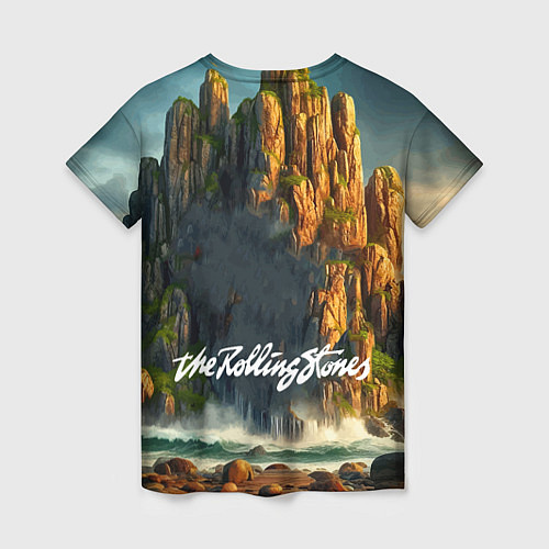 Женская футболка Rolling Stones - sea rocks / 3D-принт – фото 2