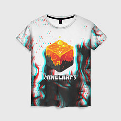 Футболка женская Minecraft glitch, цвет: 3D-принт
