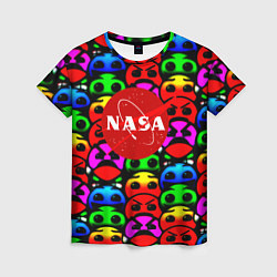 Футболка женская NASA smile, цвет: 3D-принт