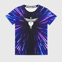 Футболка женская Bon Jovi neon energy, цвет: 3D-принт