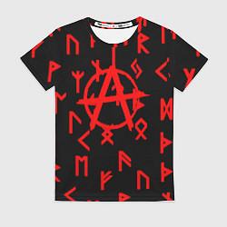 Футболка женская Анархия символы, цвет: 3D-принт