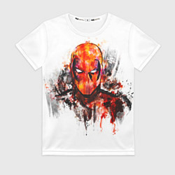 Женская футболка Дэдпул краски