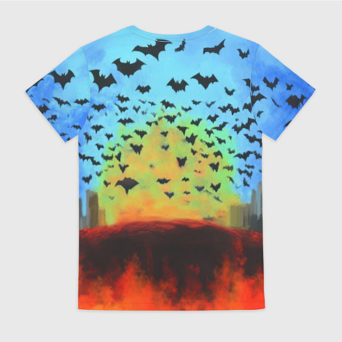 Женская футболка Бэтмен и летучие мыши / 3D-принт – фото 2