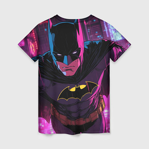 Женская футболка Бэтмен в фиолетовом свете / 3D-принт – фото 2