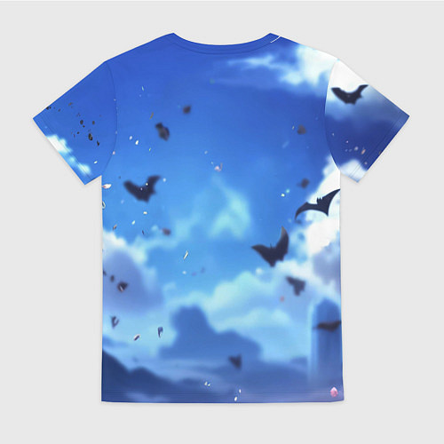 Женская футболка Бэтмен синее небо / 3D-принт – фото 2
