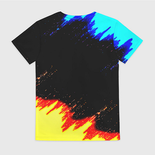 Женская футболка Monster energy огненные краски / 3D-принт – фото 2