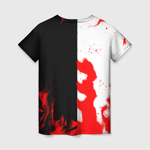 Женская футболка Ведьмак огненный / 3D-принт – фото 2