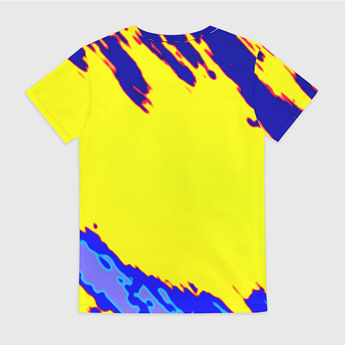 Женская футболка Cyberpunk краски неоновые / 3D-принт – фото 2