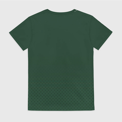 Женская футболка Sport тёмно-зелёный текстурный / 3D-принт – фото 2