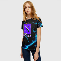 Футболка женская Dota неоновый шторм, цвет: 3D-принт — фото 2