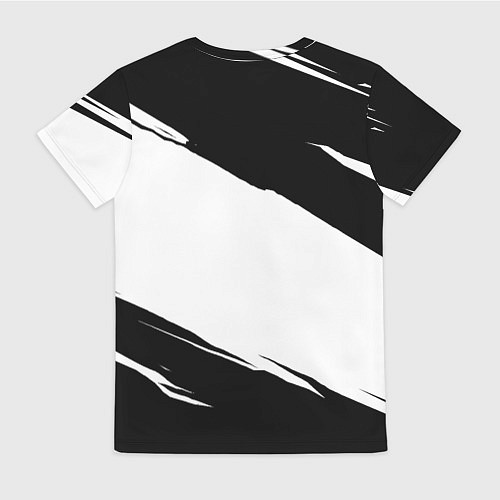 Женская футболка PUBG черно белые краски / 3D-принт – фото 2