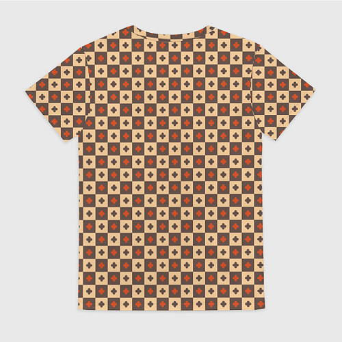 Женская футболка Готические шахматы / 3D-принт – фото 2