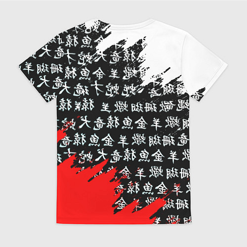 Женская футболка Ведьмак япония краски / 3D-принт – фото 2