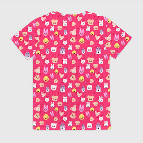 Женская футболка Skzoo pattern pink / 3D-принт – фото 2