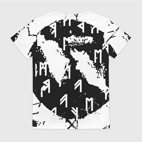 Женская футболка Doom символы краски / 3D-принт – фото 2