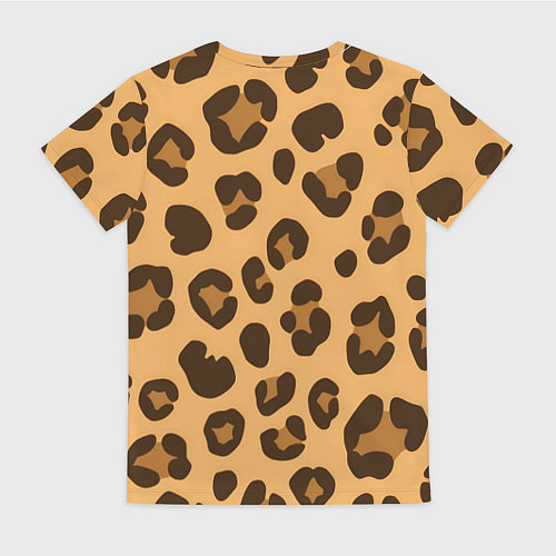 Женская футболка Коричневые пятна леопарда / 3D-принт – фото 2
