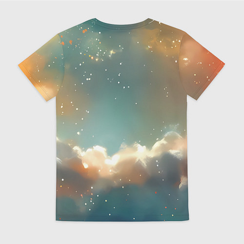 Женская футболка Лисенок спит на облаке / 3D-принт – фото 2