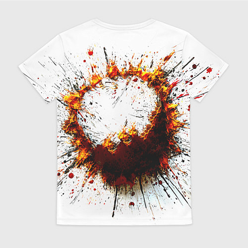 Женская футболка Футбольный мяч на белом / 3D-принт – фото 2