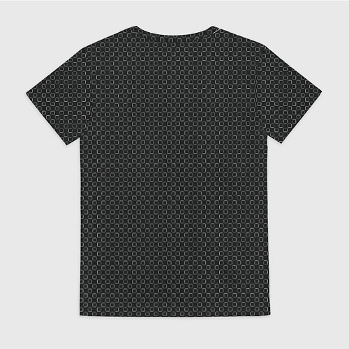 Женская футболка Чёрный текстурированный мелкие квадраты / 3D-принт – фото 2