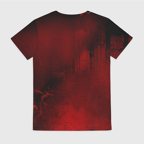 Женская футболка Сектор газа красный фон / 3D-принт – фото 2