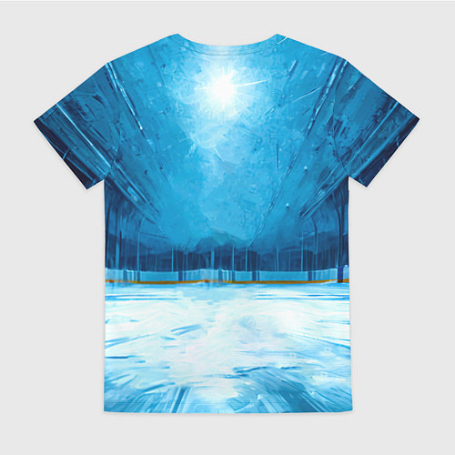 Женская футболка Хоккейная площадка / 3D-принт – фото 2