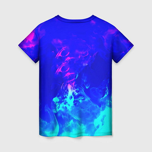 Женская футболка Monster energy дым неоновый / 3D-принт – фото 2