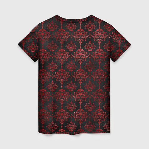 Женская футболка Сектор газа красные узоры / 3D-принт – фото 2