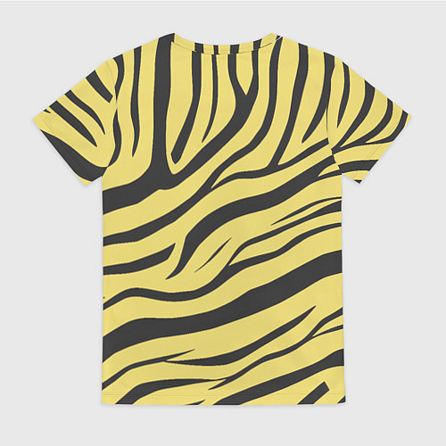 Женская футболка Светлый тигровый паттерн / 3D-принт – фото 2