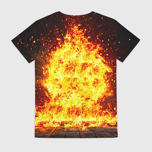 Женская футболка Боксер в огне / 3D-принт – фото 2