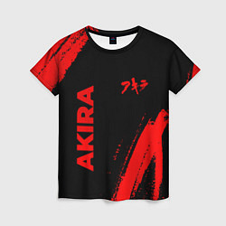 Футболка женская Akira - red gradient вертикально, цвет: 3D-принт