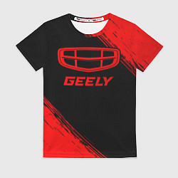 Футболка женская Geely - red gradient, цвет: 3D-принт