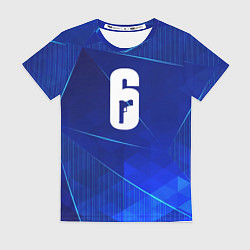 Футболка женская Rainbow Six blue poly, цвет: 3D-принт