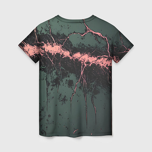 Женская футболка Гранж потертая текстура / 3D-принт – фото 2