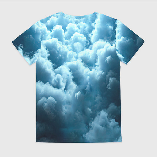 Женская футболка Мухаммед Али в синем дыму / 3D-принт – фото 2