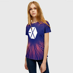 Футболка женская Exo red energy, цвет: 3D-принт — фото 2