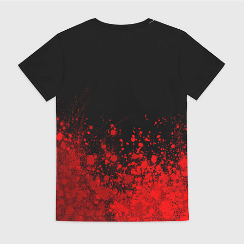 Женская футболка Brighton - red gradient посередине / 3D-принт – фото 2