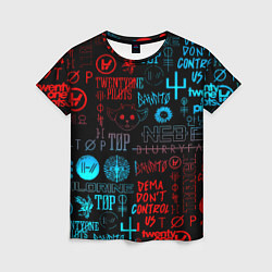 Футболка женская Twenty one pilots rock pattern, цвет: 3D-принт