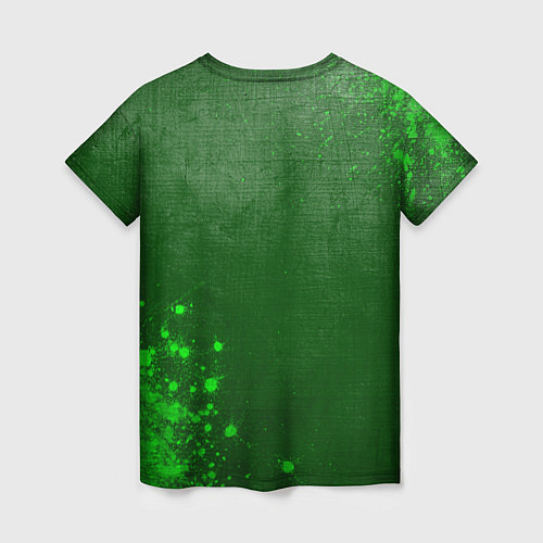 Женская футболка Atletico Madrid - green gradient вертикально / 3D-принт – фото 2