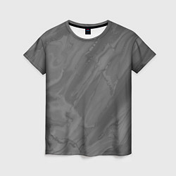 Футболка женская Серая текстура каменная мрамор, цвет: 3D-принт
