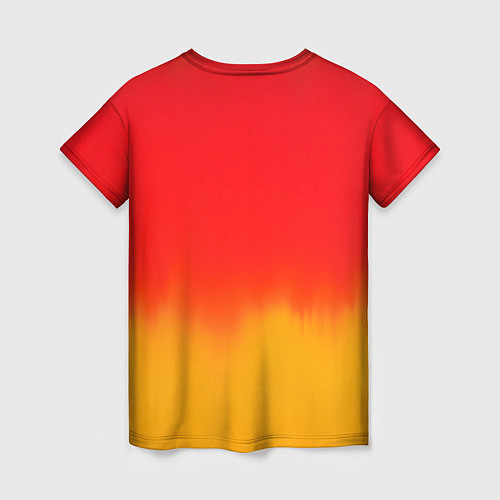 Женская футболка Абстракция с красным и желтым / 3D-принт – фото 2
