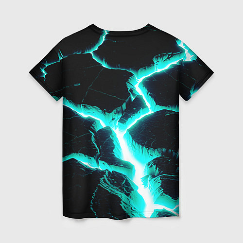 Женская футболка Color light blue black / 3D-принт – фото 2