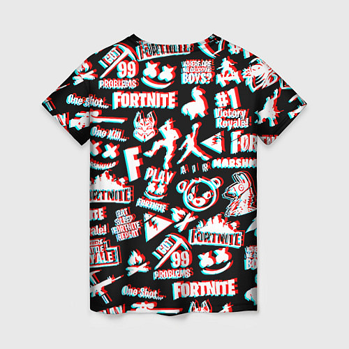 Женская футболка Fortnite glitch game / 3D-принт – фото 2