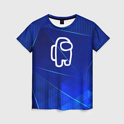 Футболка женская Among Us blue poly, цвет: 3D-принт
