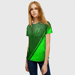 Футболка женская Akame ga Kill - green gradient вертикально, цвет: 3D-принт — фото 2
