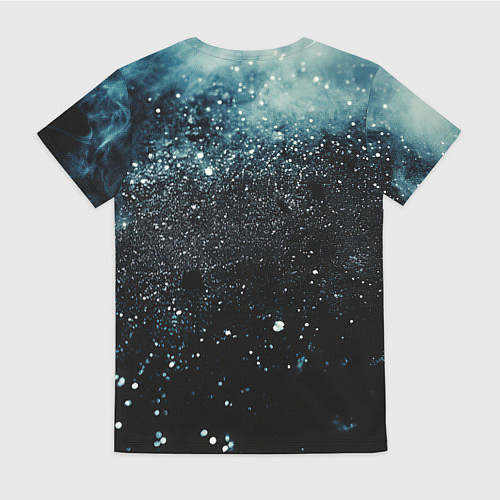 Женская футболка Черно-синий текстурный фон / 3D-принт – фото 2