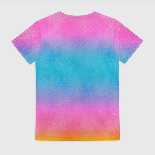 Женская футболка Inzoi розово-голубой фон / 3D-принт – фото 2