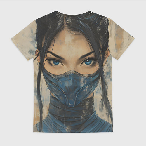 Женская футболка Портрет Китаны - Мортал комбат / 3D-принт – фото 2