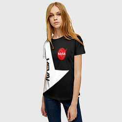 Футболка женская Nasa текстура геометрия, цвет: 3D-принт — фото 2